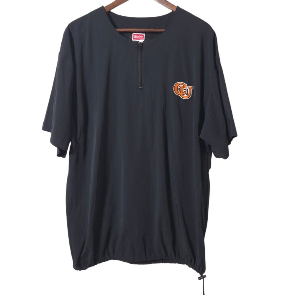 Vintage Rawlings Campbell University Baseball Cage Jacket Size L Vented Mens